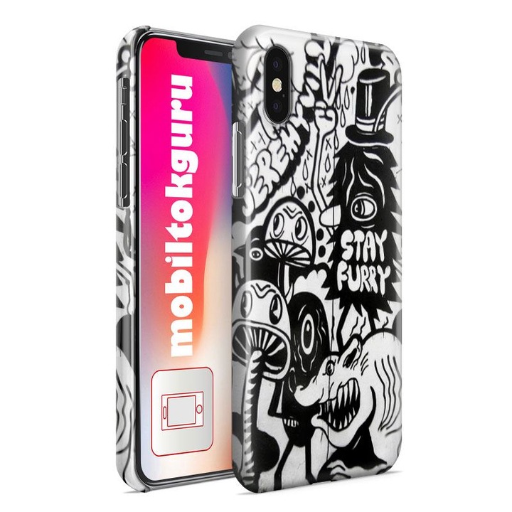 Husa Plastic, MobiltokGuru, Compatibila Cu Xiaomi Redmi Note 11, Model Bufnita alba neagra 30 rezistenta la uzura, Multicolor