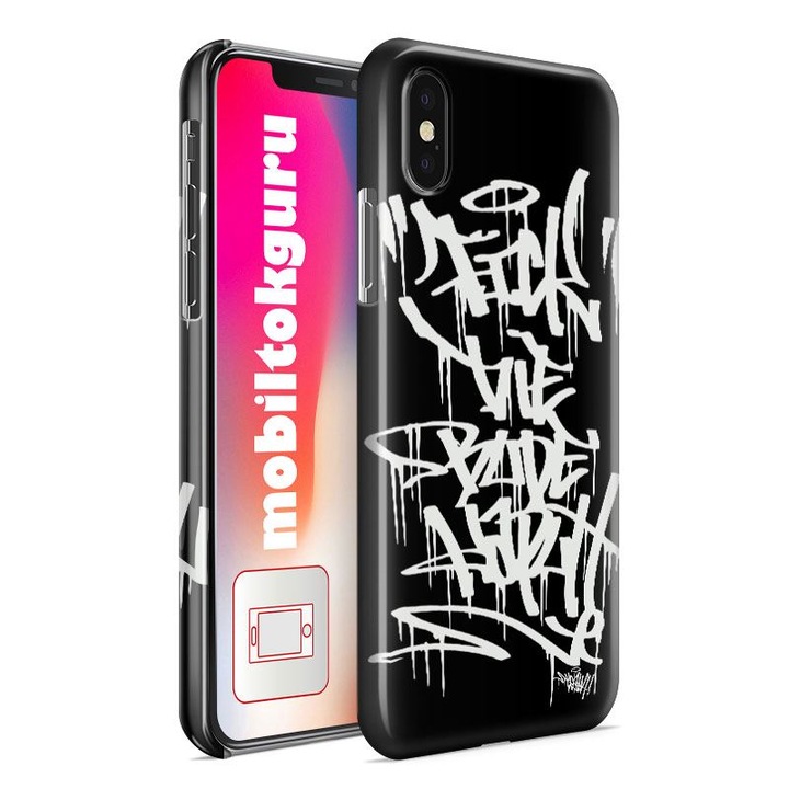 Negru Alb Graffiti 13 iPhone 13 Mini Husa Telefon Husa Protectie