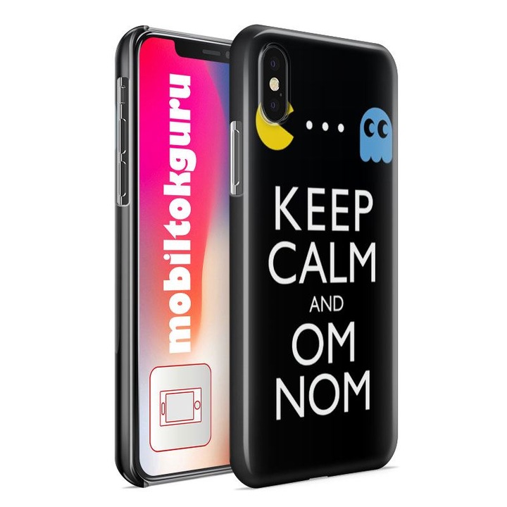 Pacman запазете спокойствие и om nom Защитен калъф за калъф за телефон Samsung Galaxy J4 Plus