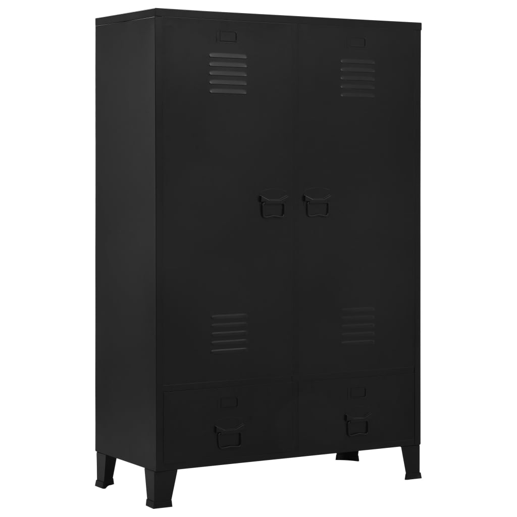 Mobilier de hol, vidaXL, Otel, 90 x 40 x 140 cm, Negru