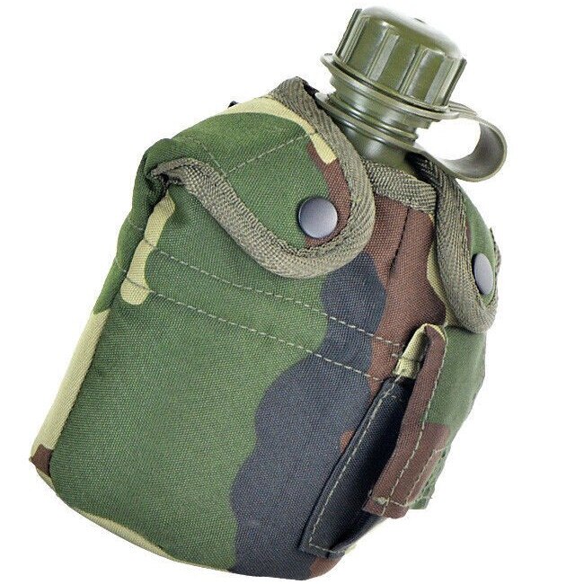 Sticla de apa cu husa, MIL-TEC, Polietilena, 1000ml, Camuflaj