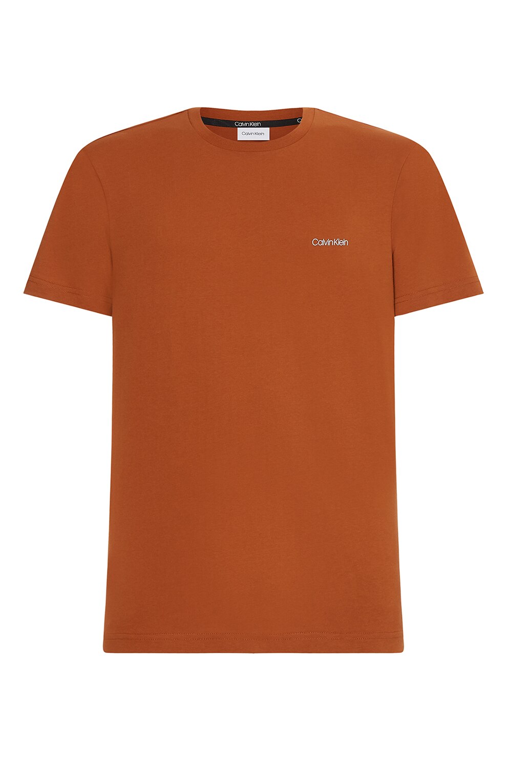 CALVIN KLEIN, Tricou de bumbac organic cu imprimeu logo, Ocru