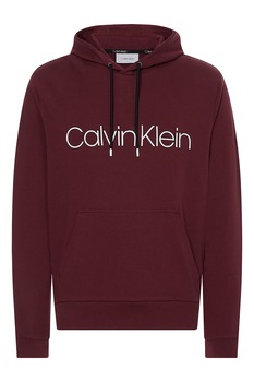 CALVIN KLEIN, Hanorac de bumbac organic cu logo, Rosu Bordeaux, L CALVIN KLEIN, Hanorac de bumbac organic cu logo, Rosu Bordeaux, L