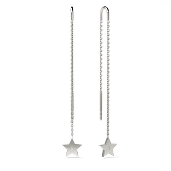 Cercei din aur alb model 54 Cercei din aur alb model 54