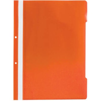 Dosar cu sina si 2 perforatii, portocaliu, A4, plastic Dosar cu sina si 2 perforatii, portocaliu, A4, plastic