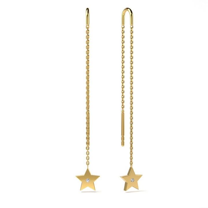 Модел 54 обеци от жълто злато