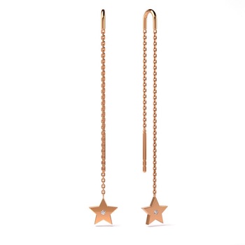 Cercei din aur roz model 54 Cercei din aur roz model 54