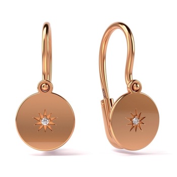 Cercei din aur roz model 52 Cercei din aur roz model 52