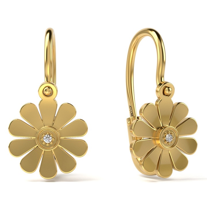 Обеци, модел 49, Yellow gold