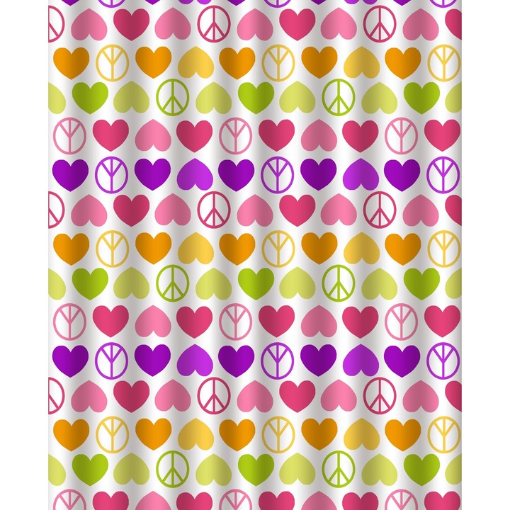 Perdea de dus cu model, Euroline,180x180 cm