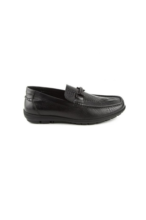 Mocasini, LaScarpa, piele naturala, negru, 41 EU