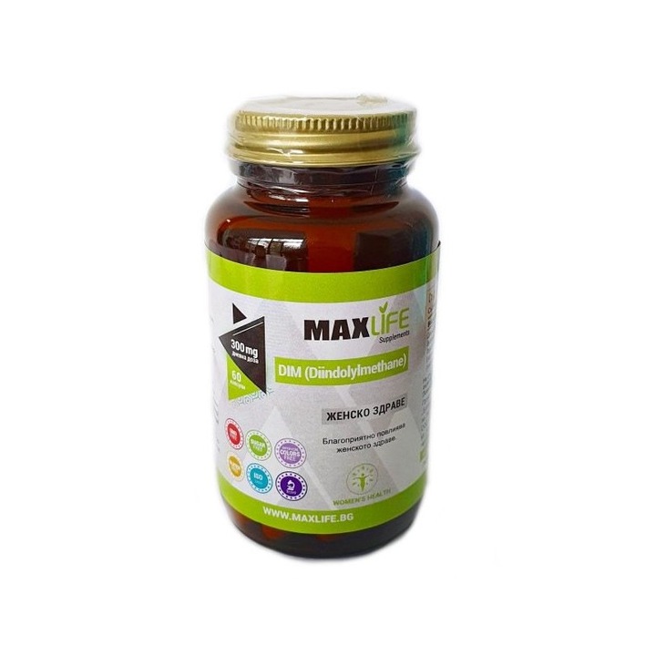 MAXLife DIM (Diindolylmethane) 150 mg (300mg per doza) 60 Capsule