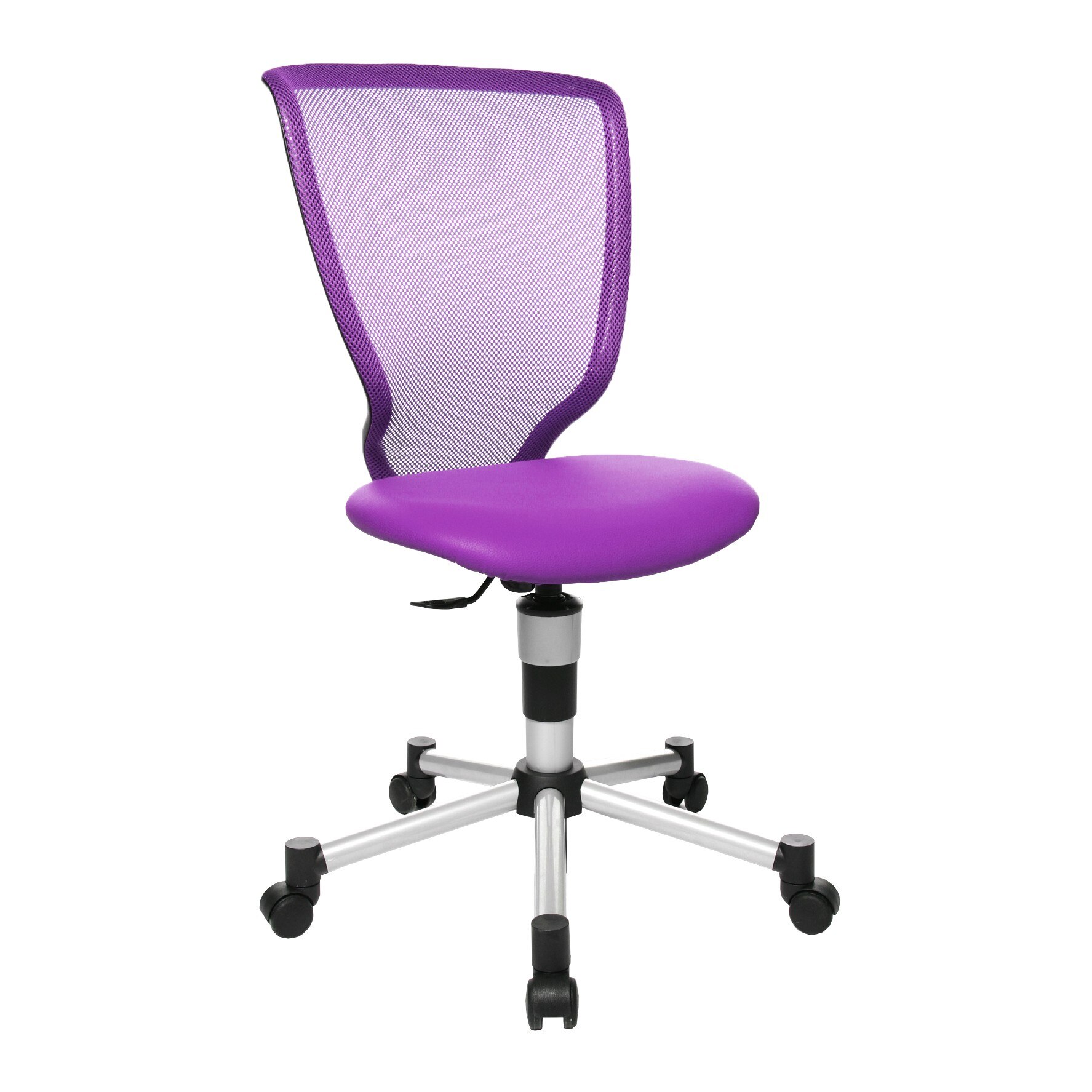 Scaun de birou pivotant pentru copii TOPSTAR TITAN JUNIOR, mesh mov