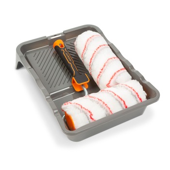 Set 2 Role Trafalet pentru Vopsit si Zugravit cu Tavita si Maner Ergonomic, 4 Piese Set 2 Role Trafalet pentru Vopsit si Zugravit cu Tavita si Maner Ergonomic, 4 Piese