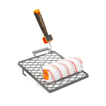 Set Trafalet cu Rola, Maner Ergonomic si Gratar Scurgere pentru Vopsit si Zugravit, 3 Piese Set Trafalet cu Rola, Maner Ergonomic si Gratar Scurgere pentru Vopsit si Zugravit, 3 Piese