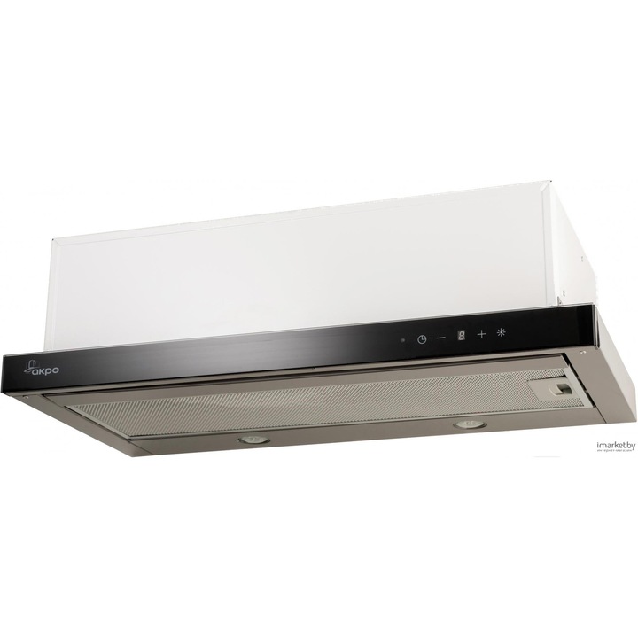 Вграден абсорбатор Akpo WK-7 Light glass touch 60, абсорбираща мощност 220 mc/h, 1 мотор, 60 см, неръждаема стомана