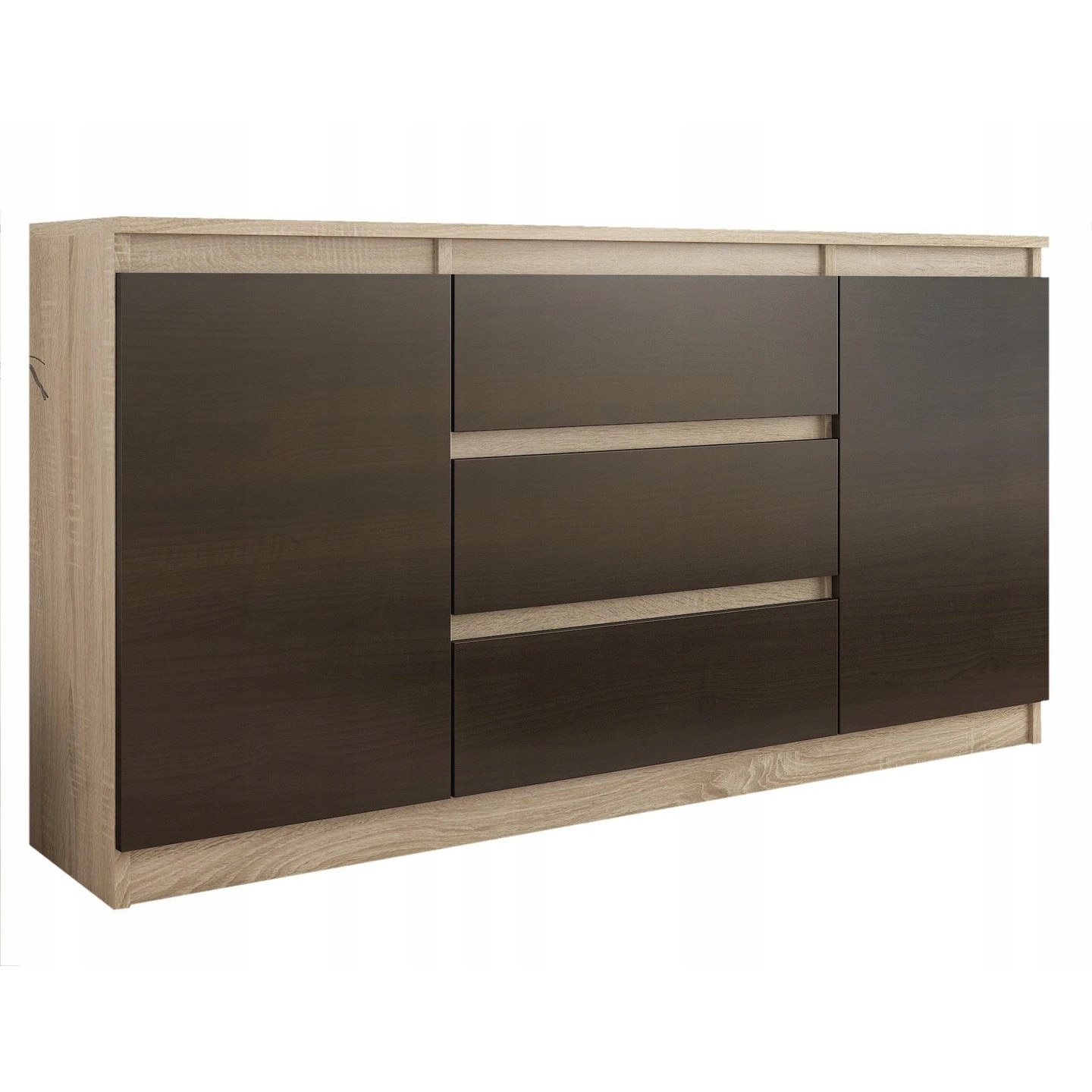 Comoda moderna, PVC, R-140-S3 SONOMA MIX WENGE, 76x40x140