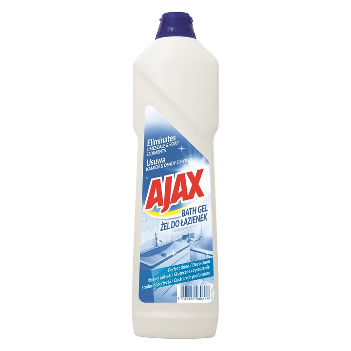 Препарат за почистване Ajax Bathroom Gel, 500 мл