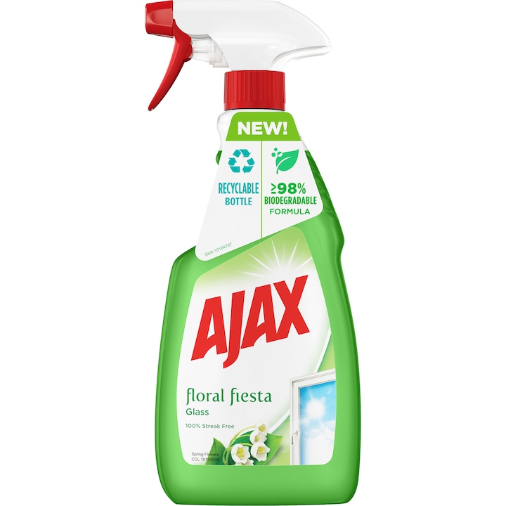 Ajax Floral Fiesta szórófejes ablaktisztító, 500 ml