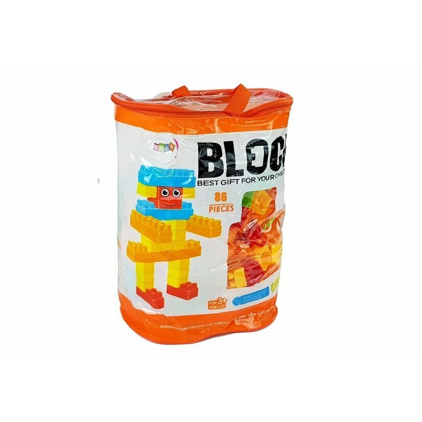 Set de constructie, Lean toys, set 86 piese, cu plasa