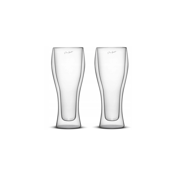 Két darab THERMO dupla boroszilikát pohár készlet hideg és meleg italokhoz 480 ml