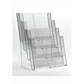 Suport pliante sau cataloage, 4xA4 210x297mm transparent, format pliant/catalog A4, 4xA4, pentru birou Suport pliante sau cataloage, 4xA4 210x297mm transparent, format pliant/catalog A4, 4xA4, pentru birou