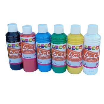 Vopsea acrilica, set de 6 culori de 250 ml Vopsea acrilica, set de 6 culori de 250 ml