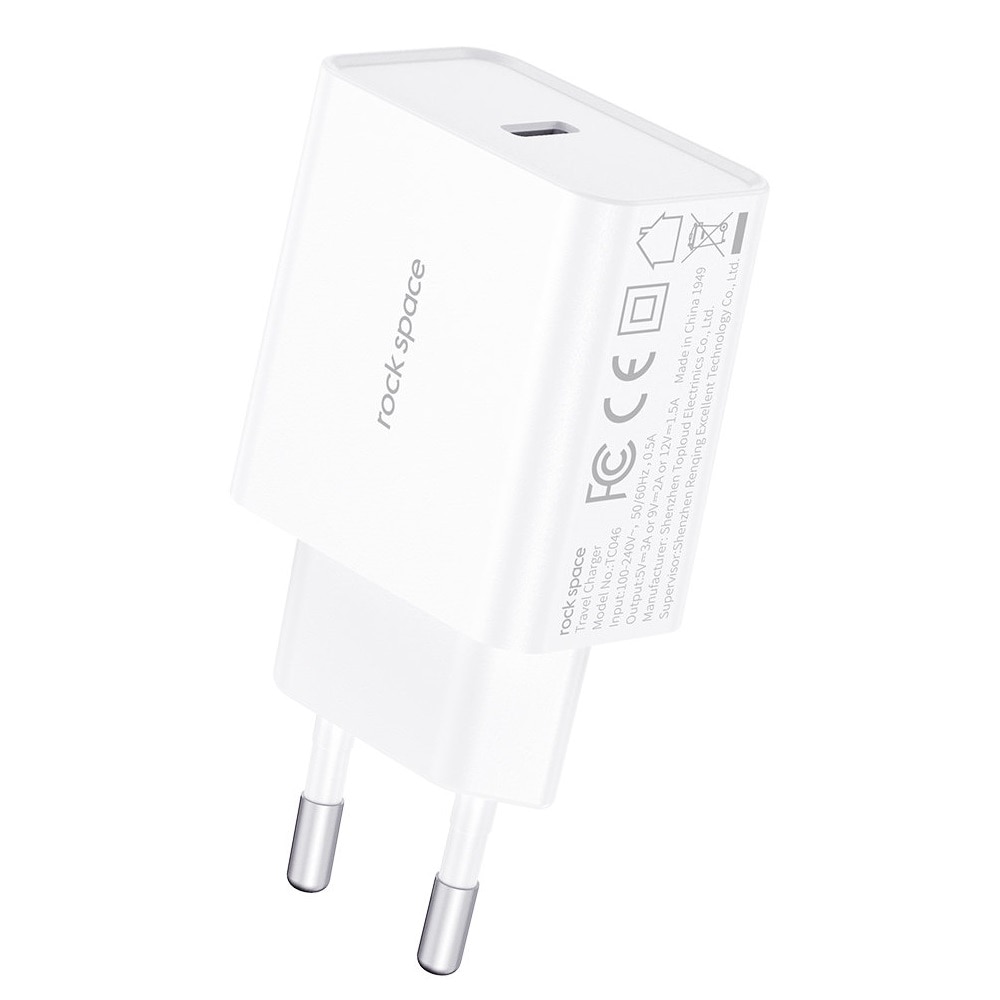 Incarcator retea, USB Type C, PD (power delivery), 20W, Alb