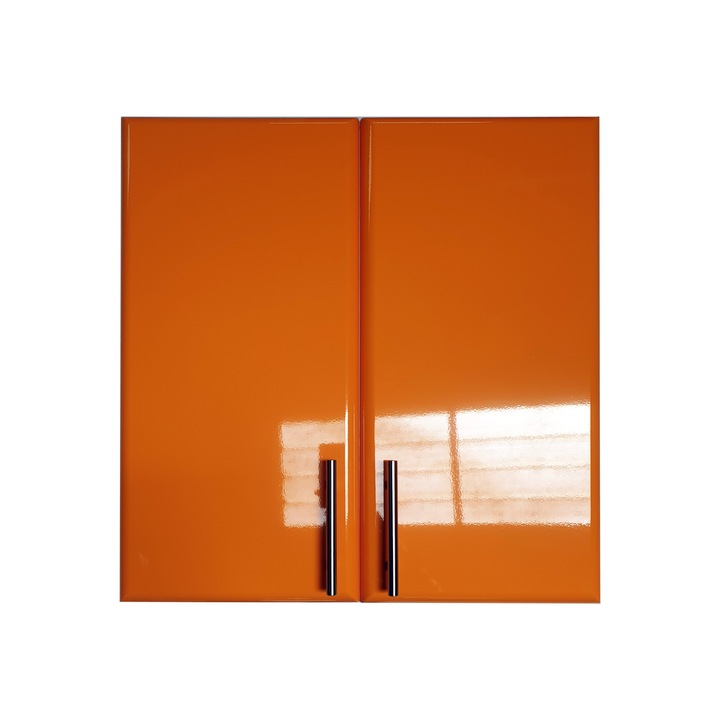 Corp suspendat Canadian MDF, 2 usi, orange, super lucios high gloss, 60x30x57 cm