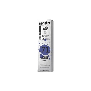 Vopsea de par semipermanenta fara amoniac, Sensus, Direct Bang, Violet, 71, 100 ml Vopsea de par semipermanenta fara amoniac, Sensus, Direct Bang, Violet, 71, 100 ml