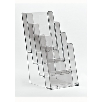 Suport pliante sau cataloage, 4x1/3A4 100x210mm, transparent, format pliant/catalog 1/3xA4, 4x1/3A4, pentru birou Suport pliante sau cataloage, 4x1/3A4 100x210mm, transparent, format pliant/catalog 1/3xA4, 4x1/3A4, pentru birou