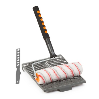 Set Role Trafalet pentru Vopsit si Zugravit cu Maner Telescopic, Gratar Scurgere si Tija Amestecare, 4 Piese Set Role Trafalet pentru Vopsit si Zugravit cu Maner Telescopic, Gratar Scurgere si Tija Amestecare, 4 Piese
