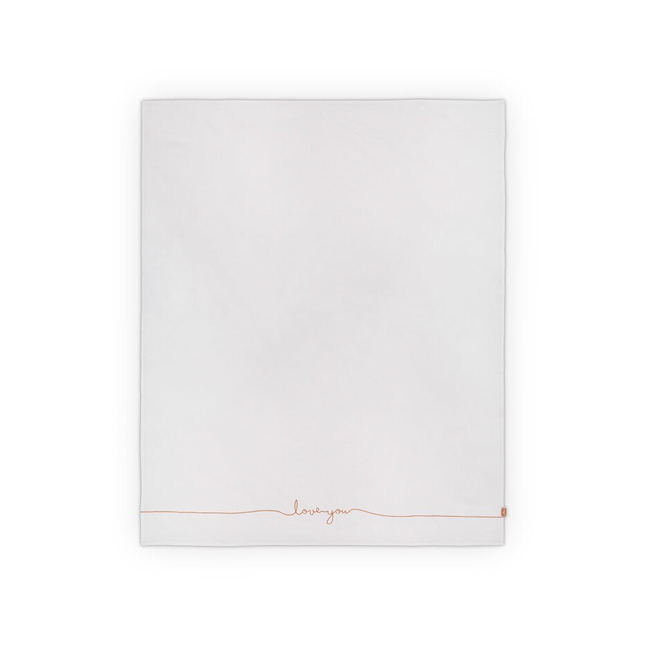 Cearsaf patut Jollein Love you, 120x150cm, caramel