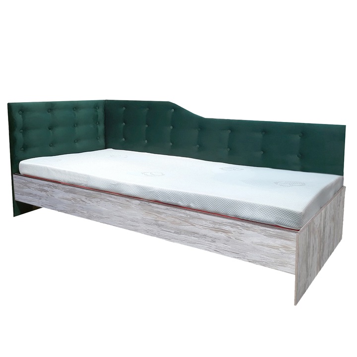 Pat Tapitat de Colt Genarom TOM 90 ST Fara Leat, Kronos 19 / K084, 204 x 94,5 x 87 cm