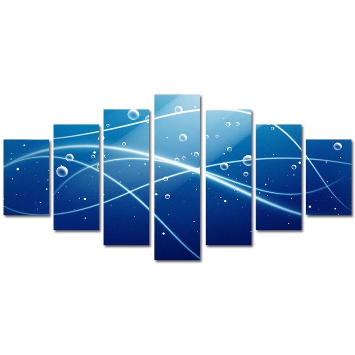 Tablou Multicanvas 7 Piese Abstract Decorativ, Sub apa, 90 x 175 cm