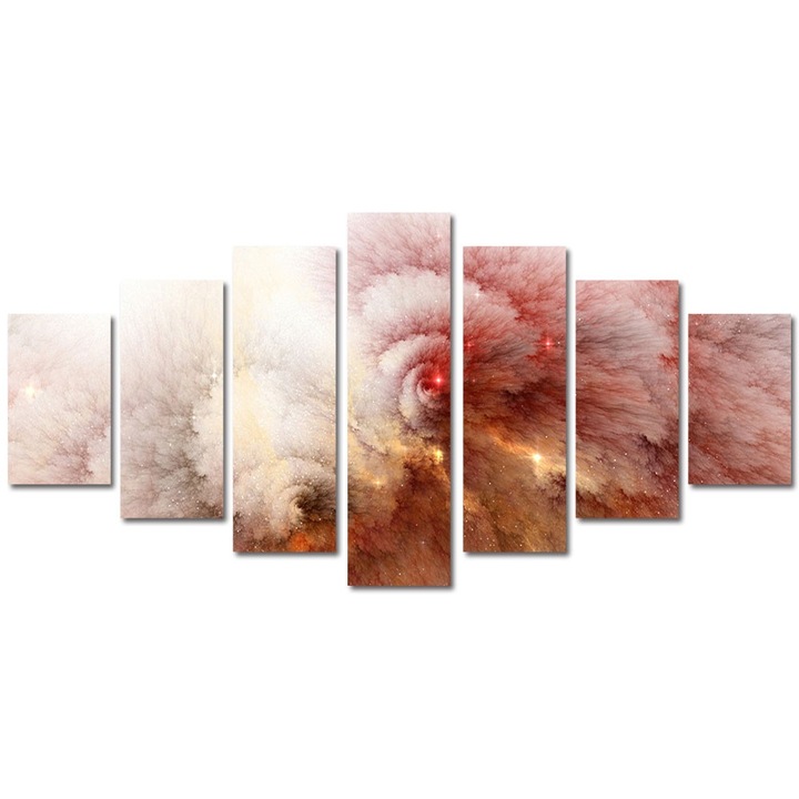 Tablou Multicanvas 7 Piese Abstract Decorativ, Explozie, 90 x 175 cm