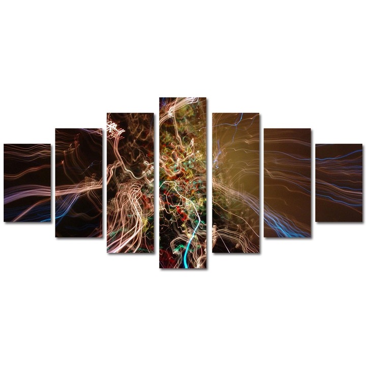 Tablou Multicanvas 7 Piese Abstract Decorativ, Spre alta galaxie, 90 x 175 cm