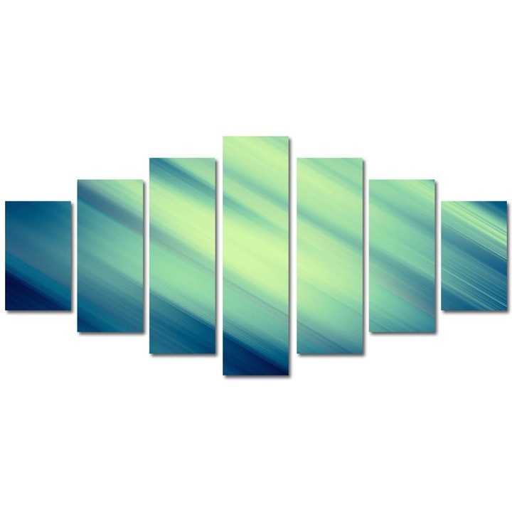Tablou Multicanvas 7 Piese Abstract Decorativ, Lateral, 90 x 175 cm