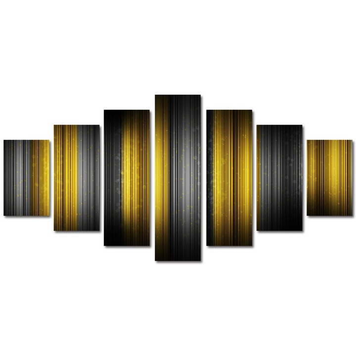 Tablou Multicanvas 7 Piese Abstract Decorativ, Rama, 90 x 175 cm