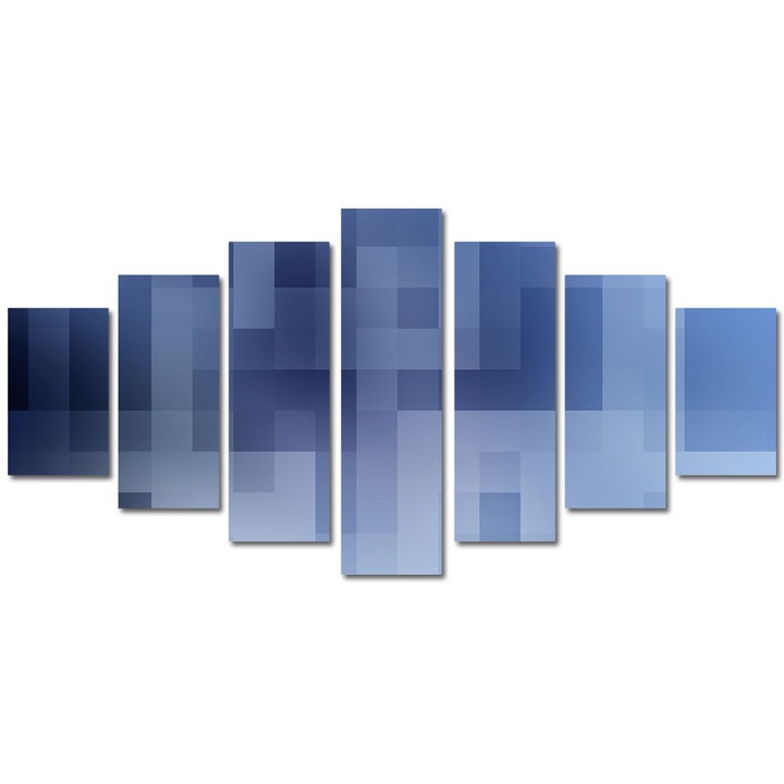Tablou Multicanvas 7 Piese Abstract Decorativ, Carouri, 90 x 175 cm