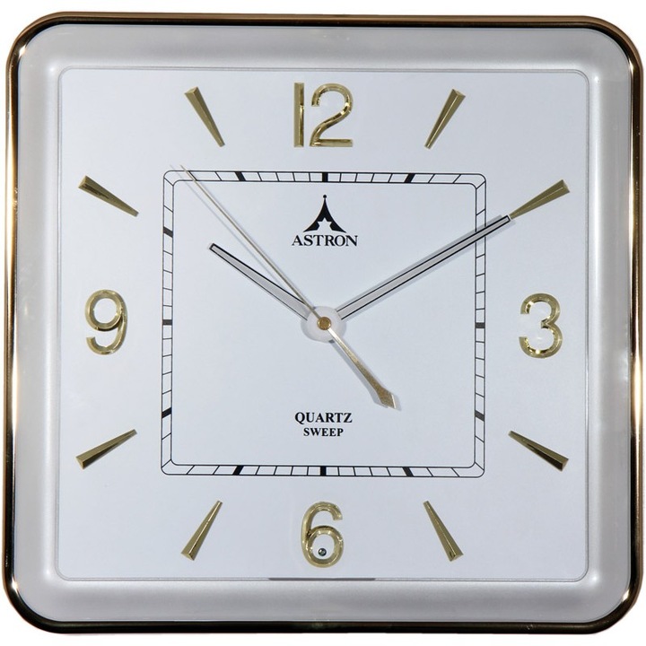 Ceas de perete analogic Astron 3548-9 cu iluminare LED si senzor de lumina