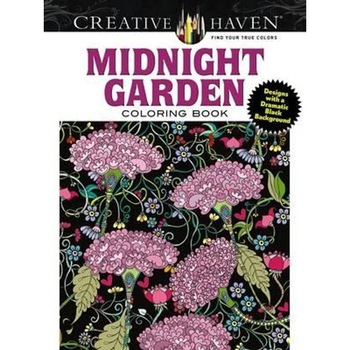 Creative Haven Midnight Garden Coloring Book: Heart & Flower Creative Haven Midnight Garden Coloring Book: Heart & Flower