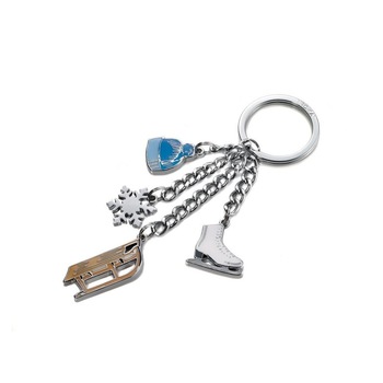 Breloc metalic sanie, fulg, patine, fes iarna Troika Winter dream Breloc metalic sanie, fulg, patine, fes iarna Troika Winter dream