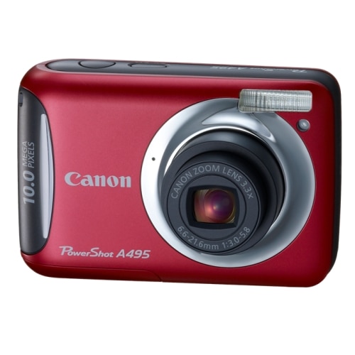 Aparat foto digital Canon PowerShot A495 Rosu - eMAG.ro