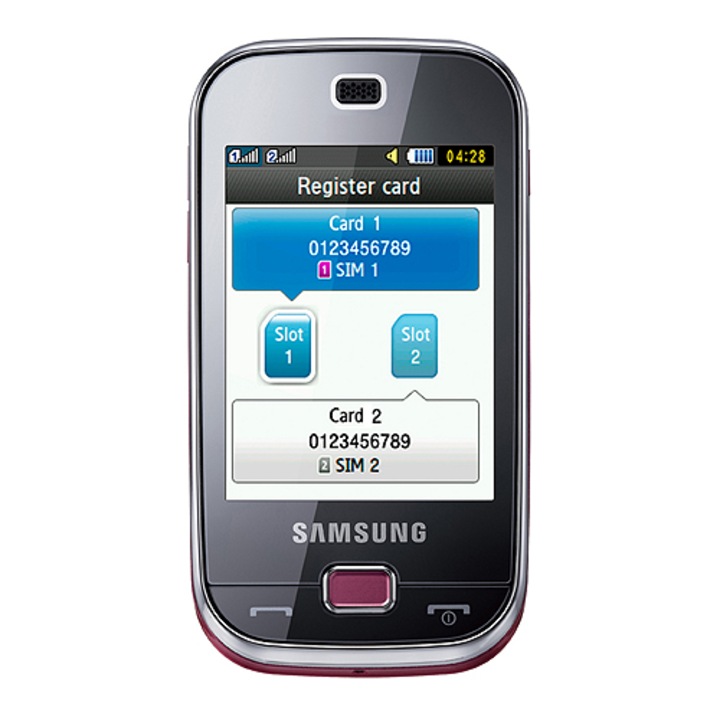 Telefon mobil Samsung dual sim B5722 pink