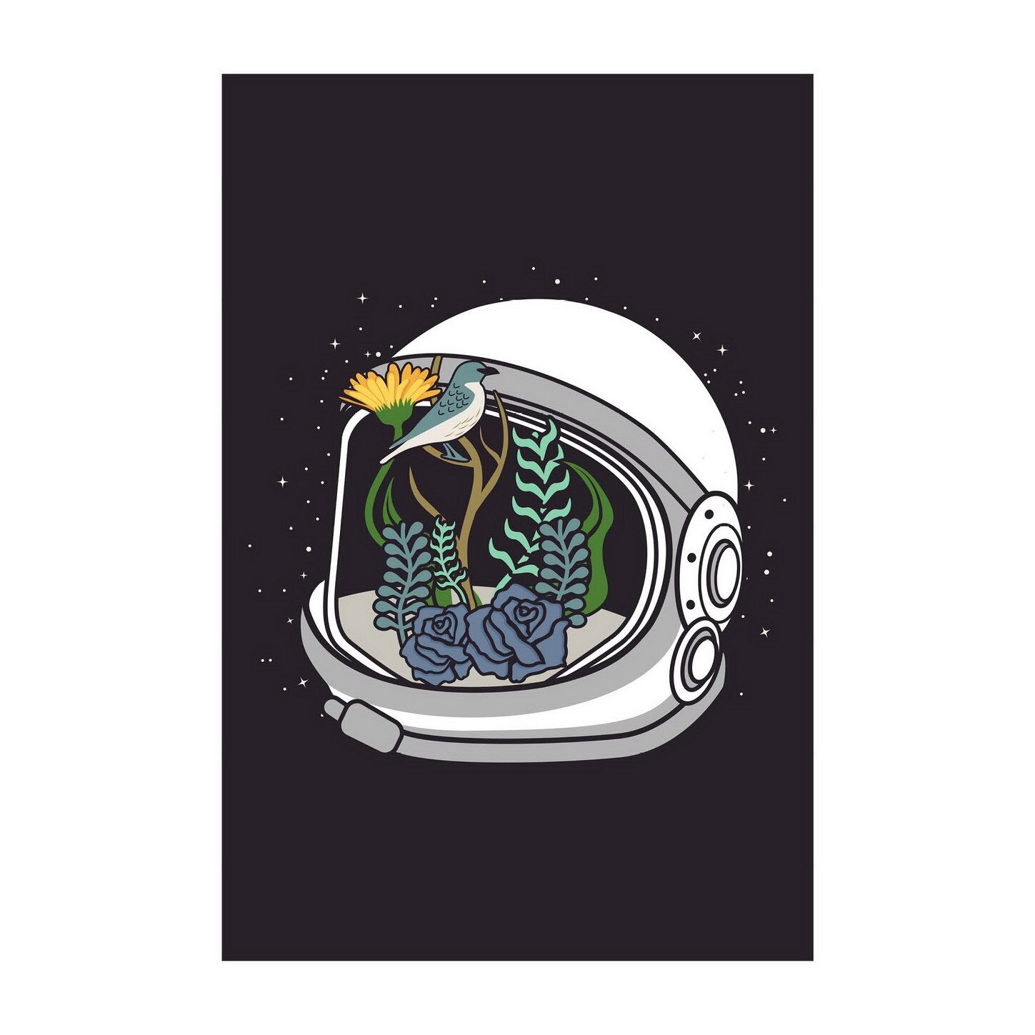 Poster -50x70 cm - Flori de astronaut