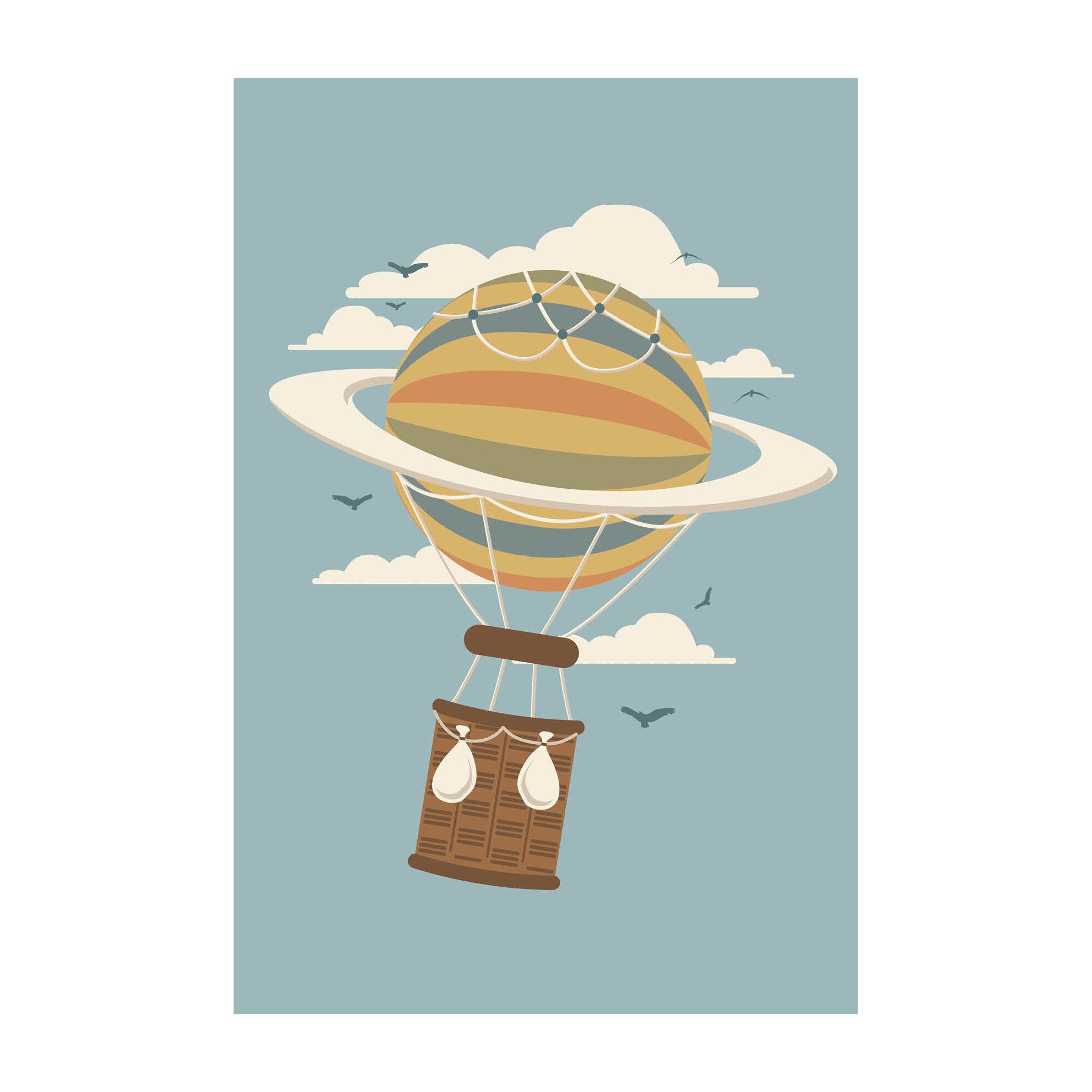 Poster -50x70 cm - Balonul Saturn