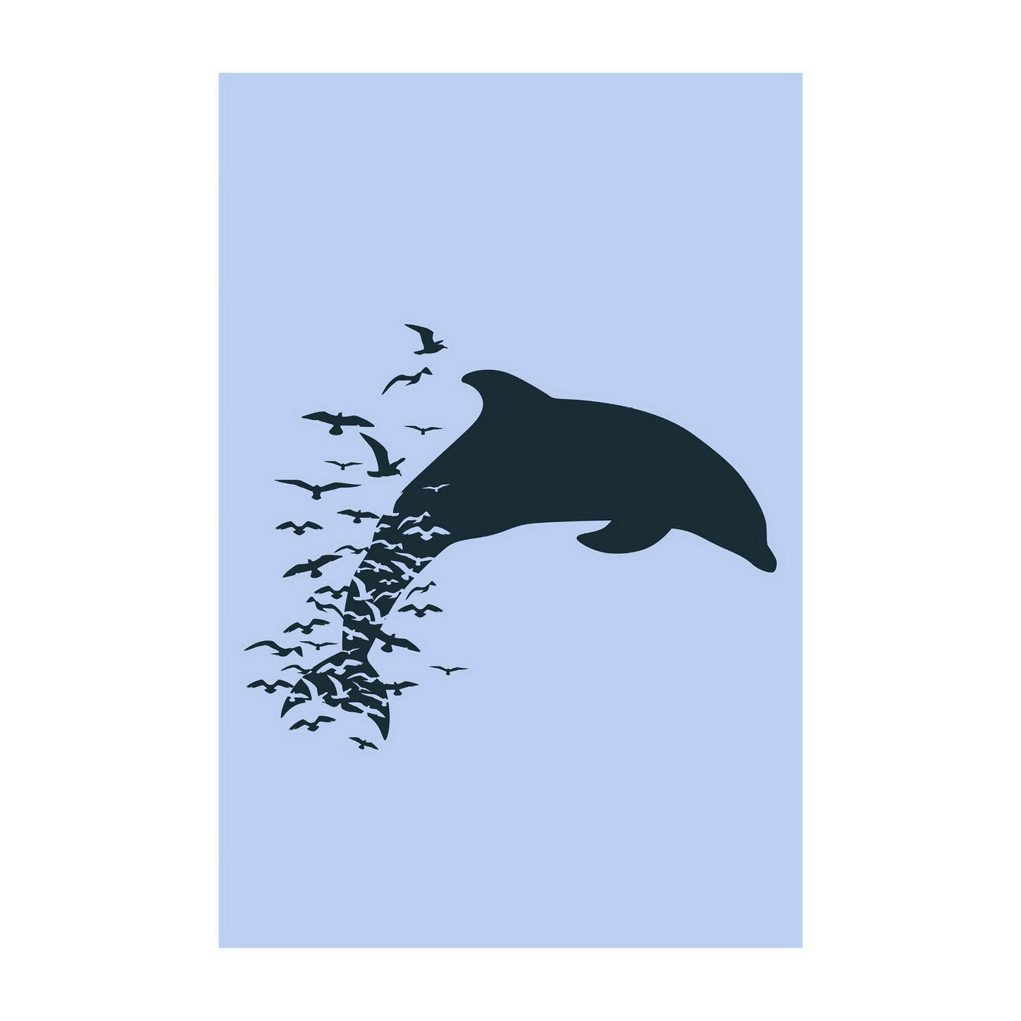 Poster -50x70 cm -Delfin