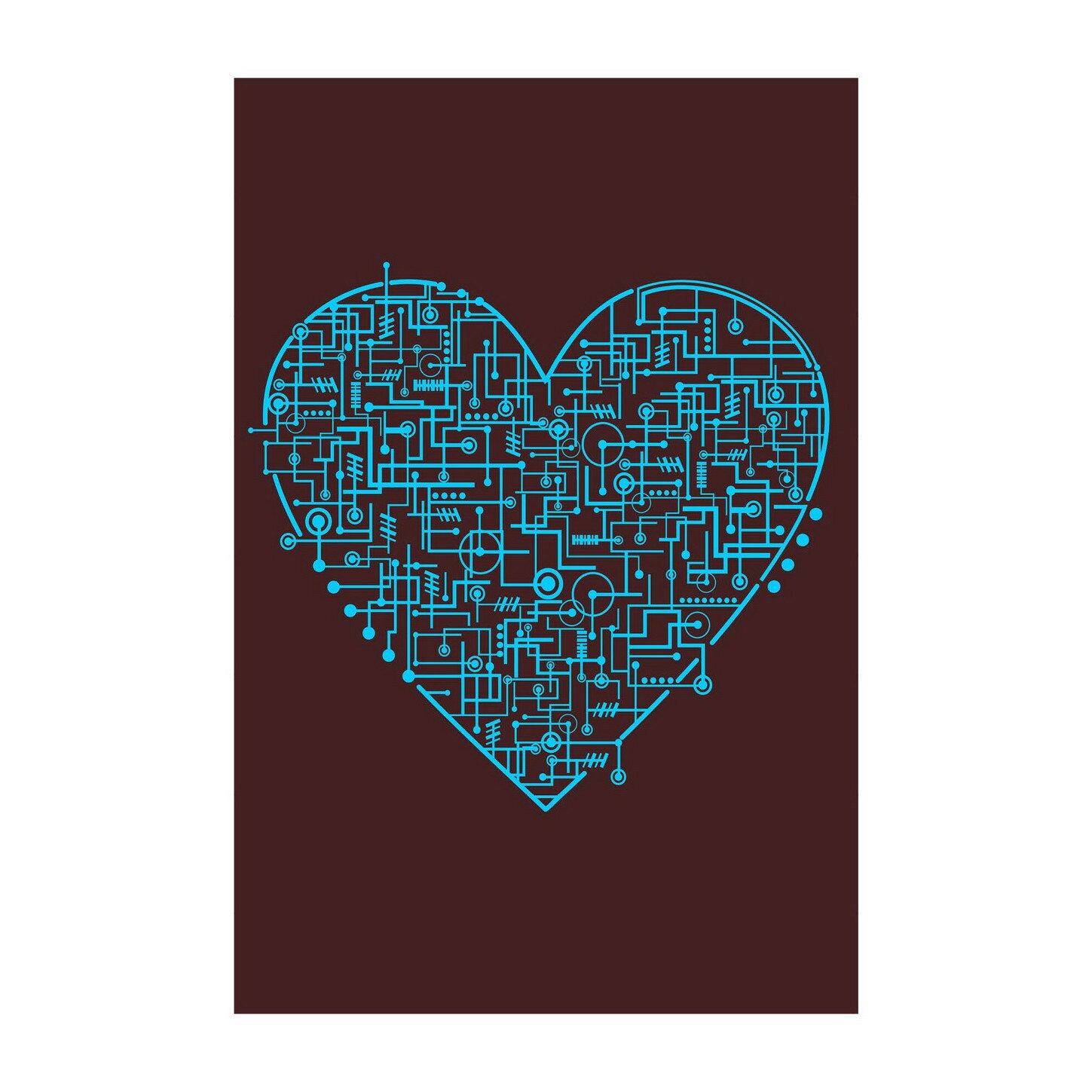 Poster -50x70 cm -Inima electrica