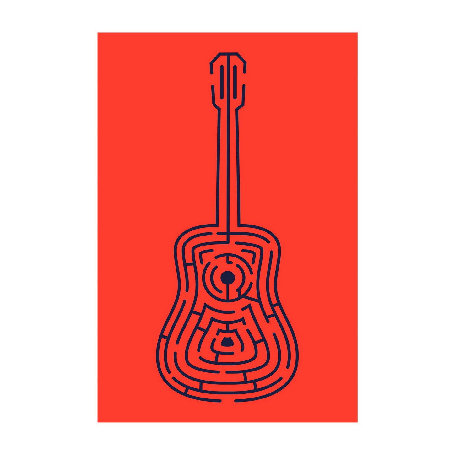 Poster -50x70 cm -Chitara labirint